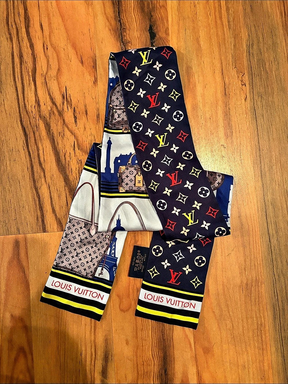 Louis Vuitton Bandeau Skyline Silk Monogram bag toile in Blue & Yellow